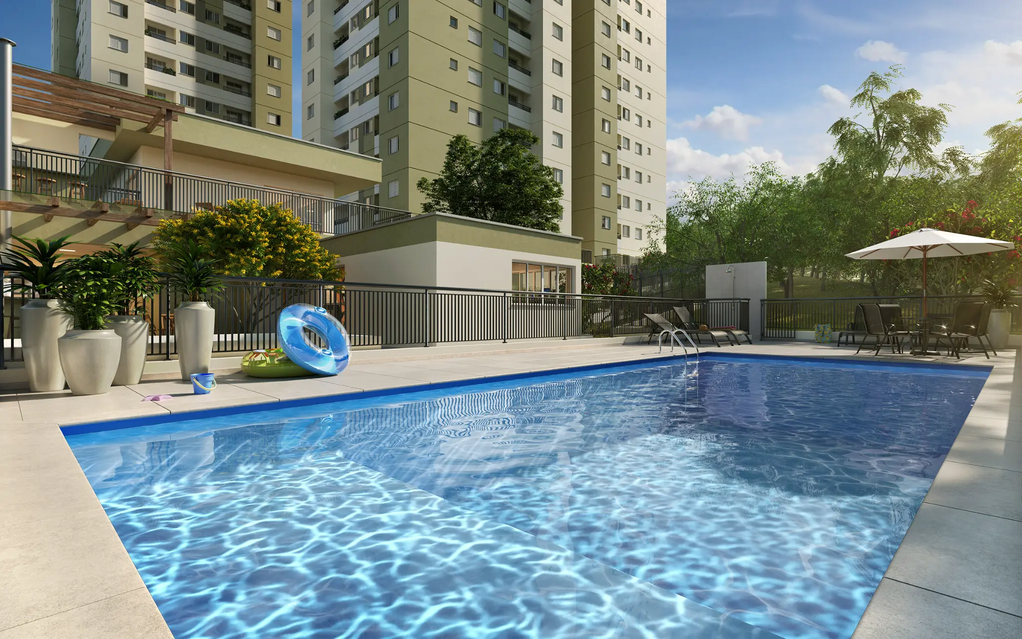 Piscina com Prainha